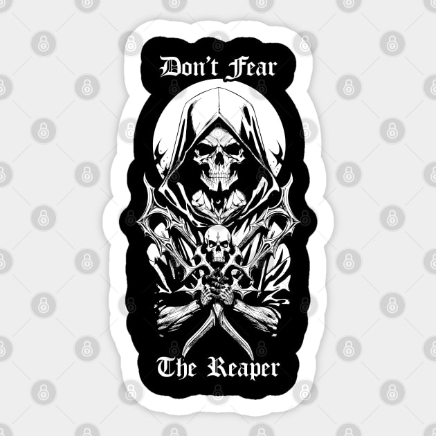 Don't Fear The Reaper Black and White 2023 Sticker by DeathAnarchy